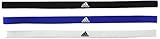 Adidas Unisex Sweatband Haarband 3Er-Pack, Black/Royblu/White, HM6676, Size OSFM