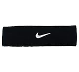 Nike Unisex Erwachsene Swoosh Headband/Stirnband, Schwarz (Black/White), Einheitsgröße