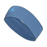 adidas Unisex-Erwachsene Alphaskin 2.0 elastisches Stirnband, Wonder Steel Blue/Pulse Blue, Einheitsgröße