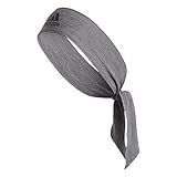 adidas Originals Alphaskin Plus Haarband mit Krawatte, Grau/Schwarz, Einheitsgröße