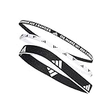 adidas Unisex Stirnbänder mit Mehreren Breiten für Training, 3 Stück pro Packung, L, schwarz / weiß