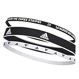 adidas Unisex Training 3 Pack Stirnbänd, Black/White/White, L