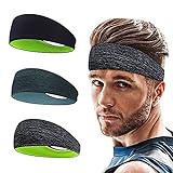 Roysmart Sport Stirnband, Schweißband Anti Rutsch für Jogging, Laufen, Wandern, Fahrrad - Stirnbänder für Herren und Damen.
